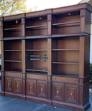 Wood Bookcase with Cabinets