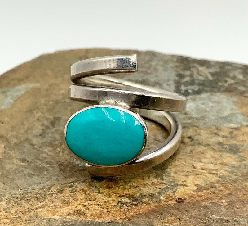 MEXICO STERLING & Turquoise Ring