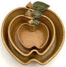 Set/3 Nesting Pottery Bowls with Apple Motif