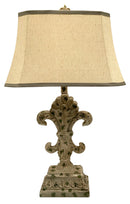 Painted Fleur di Lis Table Lamp