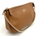 COACH Caramel Pebbled Leather w/ Gold Hardware Mini Bag
