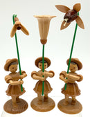 Set/3 German Carved Wood Figures