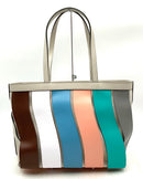 CHEVAL Italy Woven w/Multi Leather Panels Tote