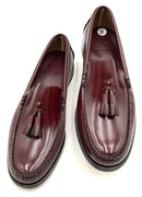 PETER CHRISTIAN Oxblood Leather Tassel Loafers 8