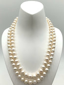Sterling 2-Strand Hand Knotted Pearl Necklace