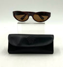 GIANNI VERSACE Tortoise Shell Oval Frame w/Iconic Medusa Logo Sunglasses