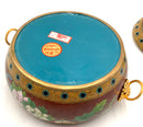 Cloisonne Lidded Box with Ring Handles