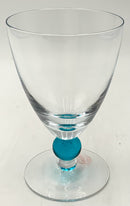 Set/8 Vietri Blue Ball Prism Glass Iced Beverage