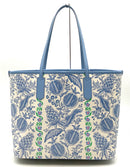 RIFLE PAPER CO. Blue Cream Floral Pomengranate Everyday Large Tote