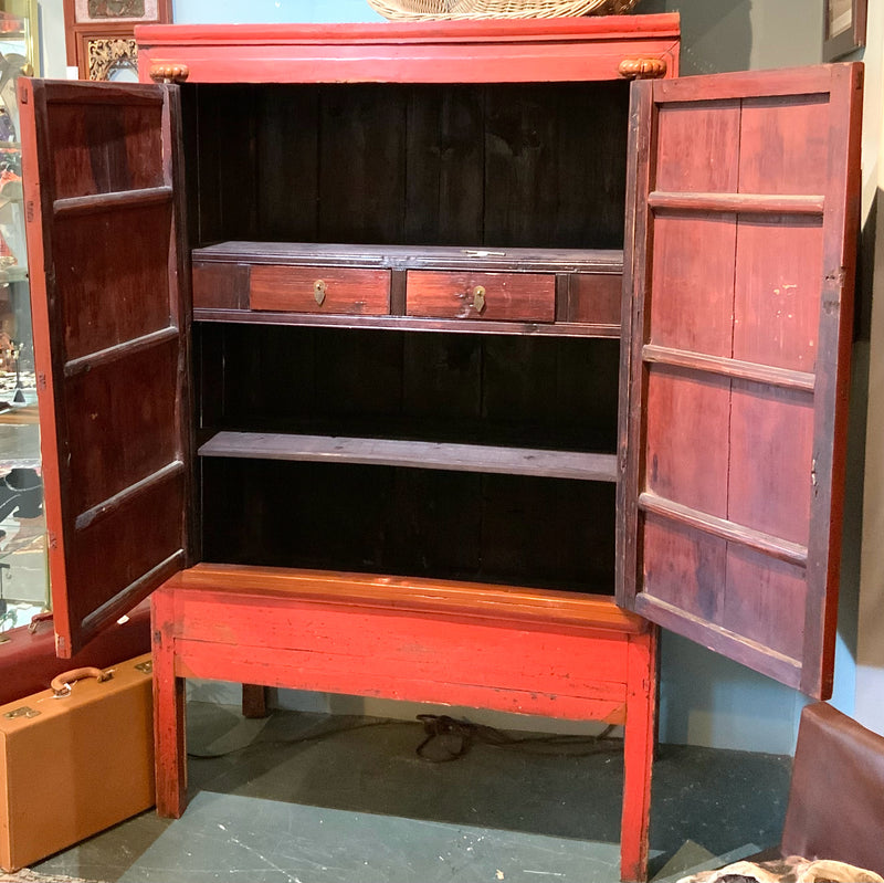 Palecek Red Asian Cabinet