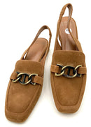 DONALD PLINER Coffee Suede Tegan Slingback Loafers 9