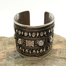 Sterling Egyptian Motif Cuff Bracelet
