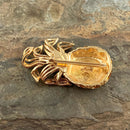 ST. JOHN Goldtone Metal & Crystals Pineapple Brooch