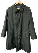 SANYO Black Microfiber Hidden Button Overcoat