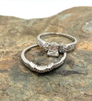 18kt Gold & Diamond Bridal Ring Set