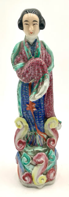 Vintage Chinese Ceramic Woman Standing Figure