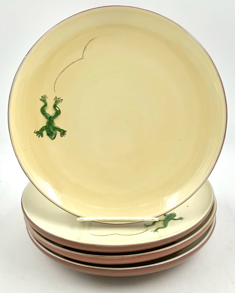 Set/4 Pottery Barn Frog Salad Plates