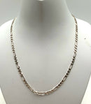 Sterling Figaro Chain Necklace