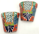 Pair of Mexican Talavera Wall Planters