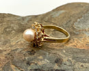 14kt Gold, Diamond & Akoya Saltwater Cultured Pearl Ring