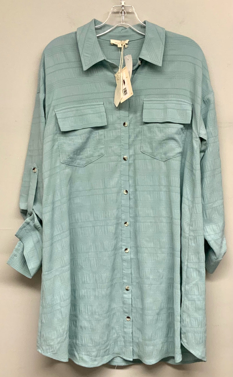 MYSTREE Seafoam w/Flpa Pockets L/S B/D Dress