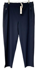 CHICOS Navy Knit Ribbed Side Zenergy Active Pants