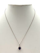 Sterling, Diamond & Sapphire Necklace