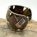DAVIDE BIGAZZI Sterling, Brass & Copper Cuff Bracelet