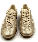 SAM EDELMAN Gold Shimmer Leather Kallen Sneakers 7