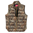 LILLY PULITZER Black/Tan "Wild Side" Pembrooke Down Puffer Vest