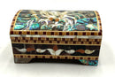 Mother of Pearl & Abalone Rooster Walnut Inlay Box