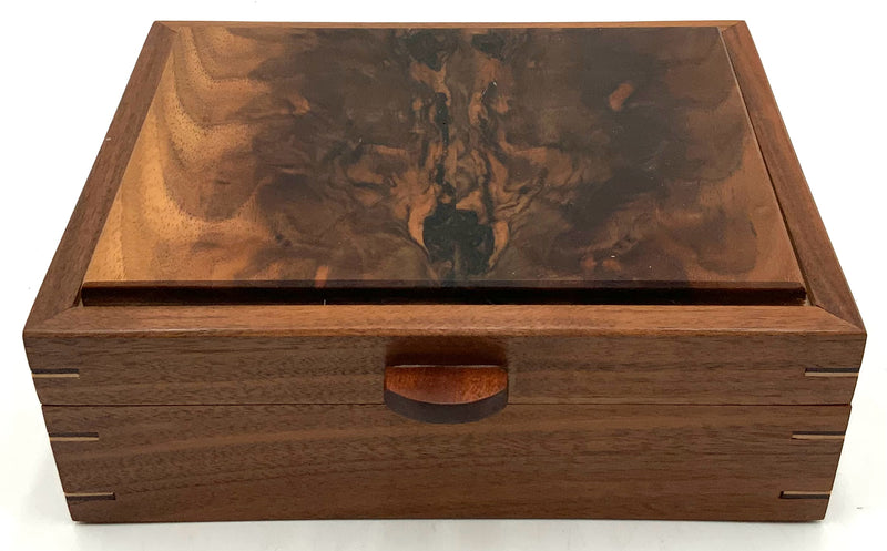 Handmade Mahogany/Oak Lidded Box