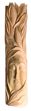 Hand Carved Wood Wall Mask