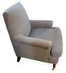 Gray Club Chair With Casters