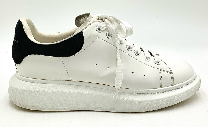 ALEXANDER MCQUEEN White Leather Black Suede Oversized Sneakers 12