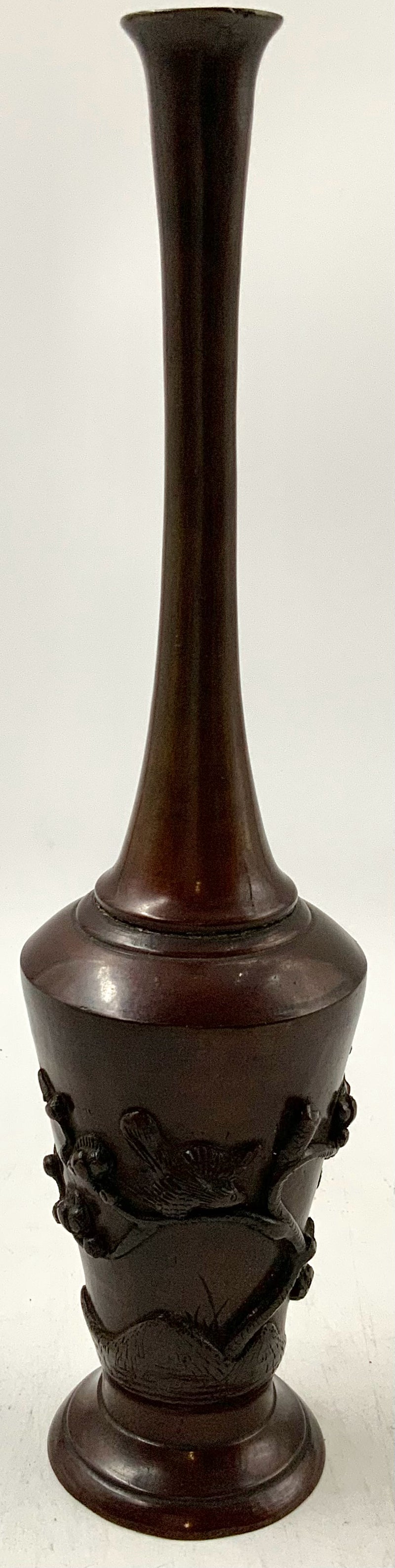 Japanese Patinated Bronze Altar Vase