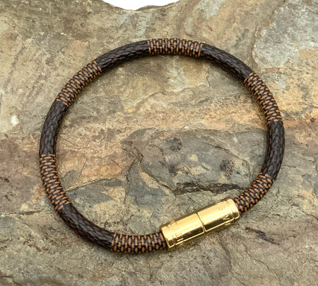 LOUIS VUITTON Damier Ebene Canvas Keep It Bangle Bracelet