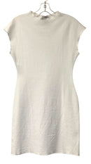 AQUA White Cap Sleeve Knit Dress