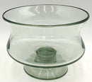 Handblown Green Glass Compote