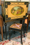Antique Handpainted German Desk with Chair