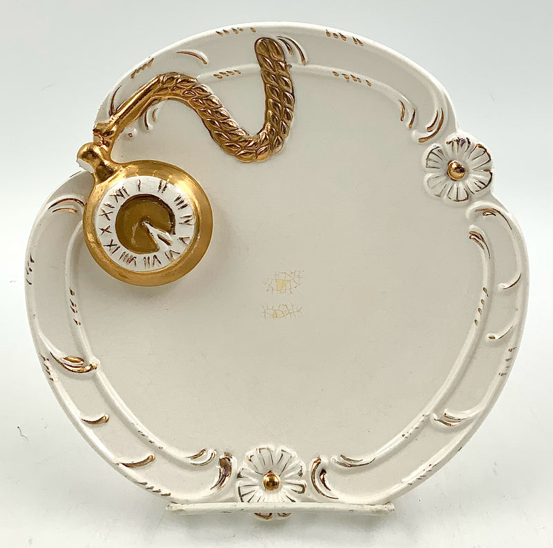 Set/6 Vintage Italian Trompe  L'oeil Pocketwatch Plates