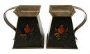 Pair of Toleware Metal Candlesticks