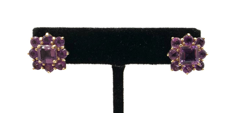 14kt Gold & Amethyst Earrings