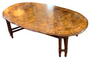 Oval Wood Coffee Table With Marquetry Inlay