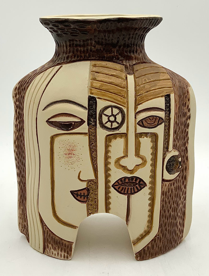 Pottery Vase in the Style of Picasso