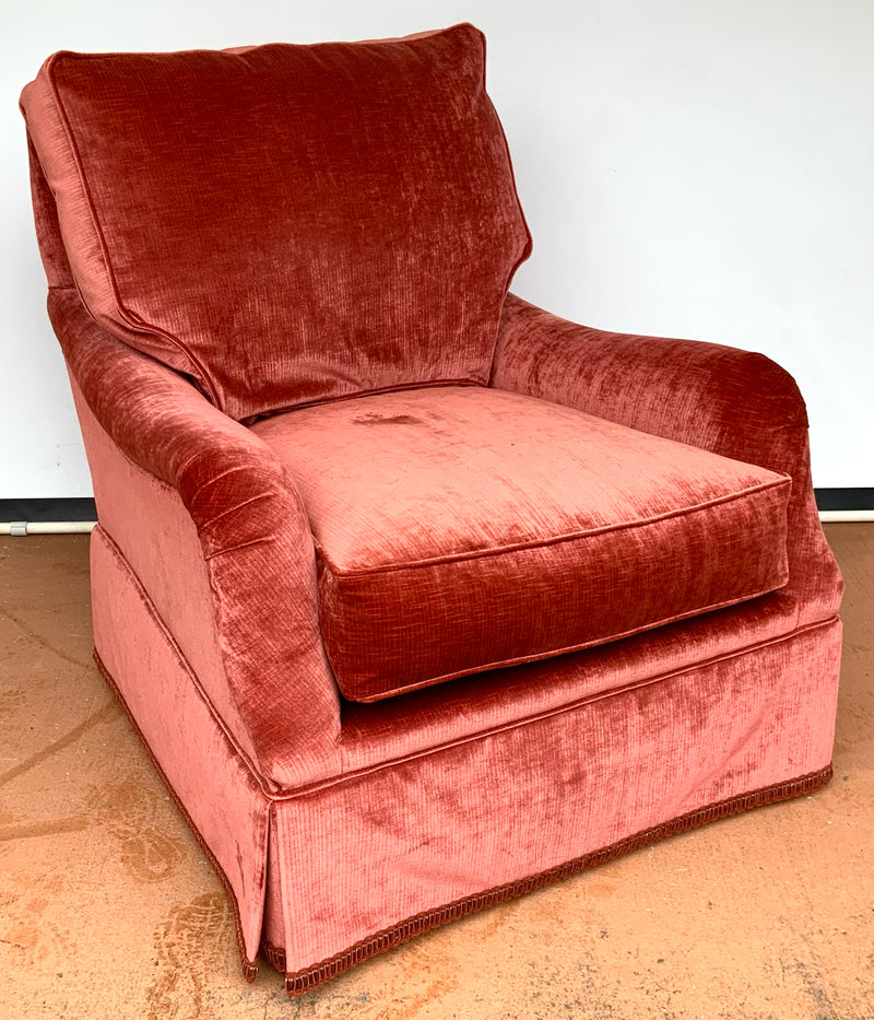 Wesley Hall Cranberry Upholstered Club Chair AS-IS