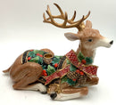 Fitz & Floyd Holiday Pine Reindeer Candleholder