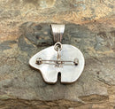 FERNANDO BENALLY NAVAJO Sterling, Multi Gem Inlay Bear Pendant/Brooch