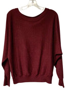 ESQUALO Wine Lurex Batwing Sweater