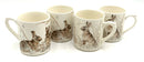 Set/4 Gien Sologne Rabbit Mugs